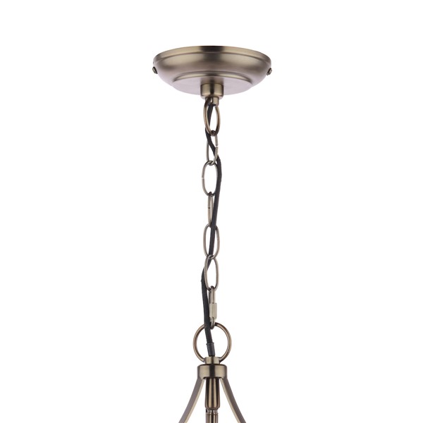 (image for) Laura Ashley Allerford 3 Light Pendant Satin Bronze and Taupe